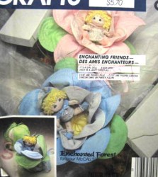 9130 MCCALLS 1984 ENCHANTING GIRL, BOY DOLL, LEAFY CARRY-ALL PATTERN